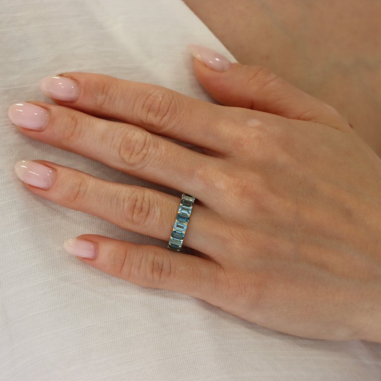 Δαχτυλίδι Σειρέ σε Κίτρινο Χρυσό 18Κ με Toπάζ