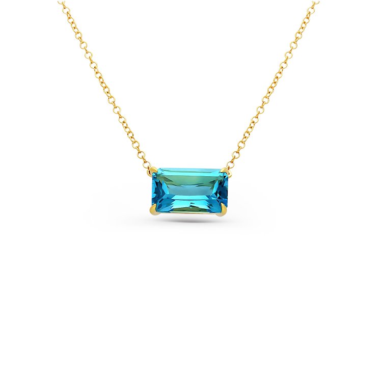 Κολιέ σε Κίτρινο Χρυσό 18Κ με Τοπάζ