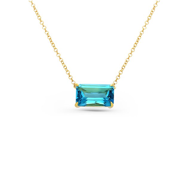 Κολιέ σε Κίτρινο Χρυσό 18Κ με Τοπάζ