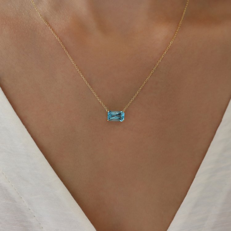 Κολιέ σε Κίτρινο Χρυσό 18Κ με Τοπάζ