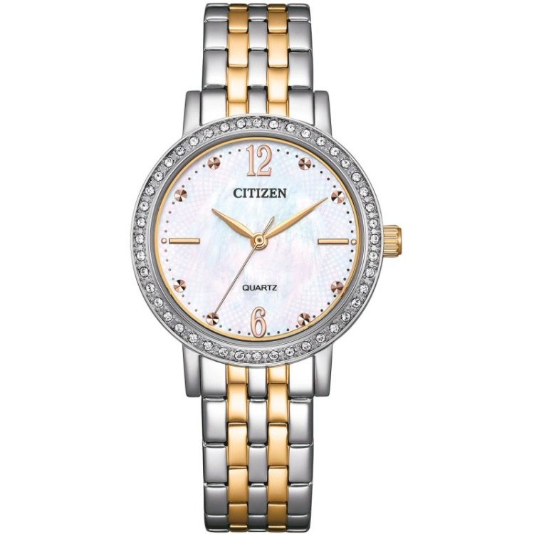 CITIZEN ELEGANCE CRYSTALS Two Tone Stainless Steel Bracelet