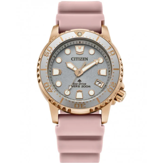 CITIZEN PROMASTER DIVER ECO-DRIVE Pink Rubber Strap 