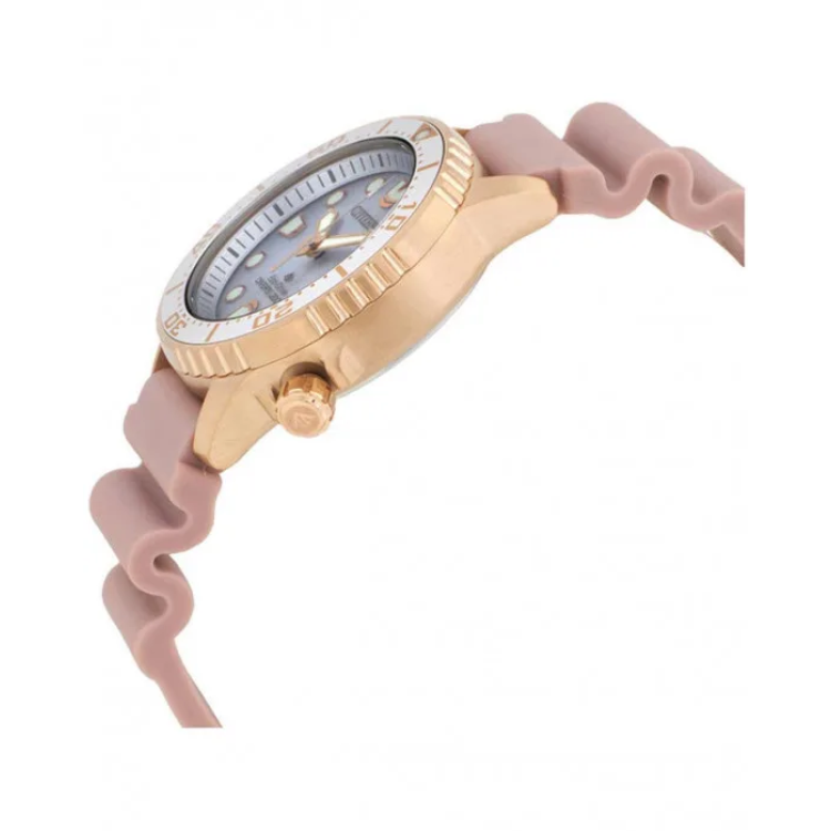 CITIZEN PROMASTER DIVER ECO-DRIVE Pink Rubber Strap 