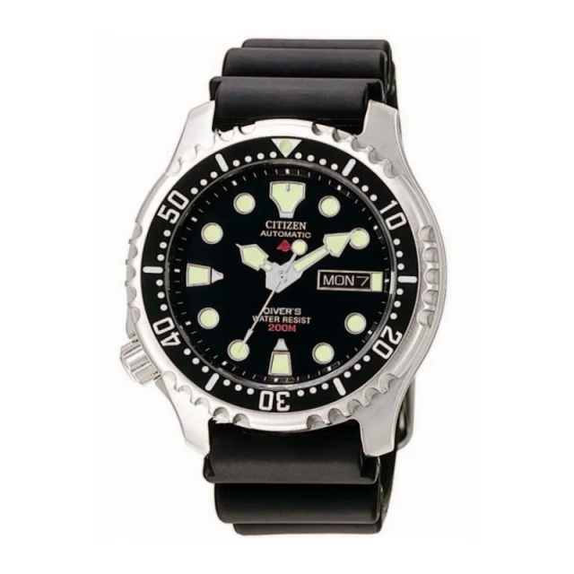 CITIZEN PROMASTER DIVERS AUTOMATIC Black Rubber Strap