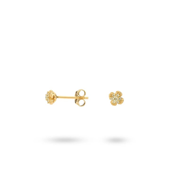24KAE Flowershaped Earstud
