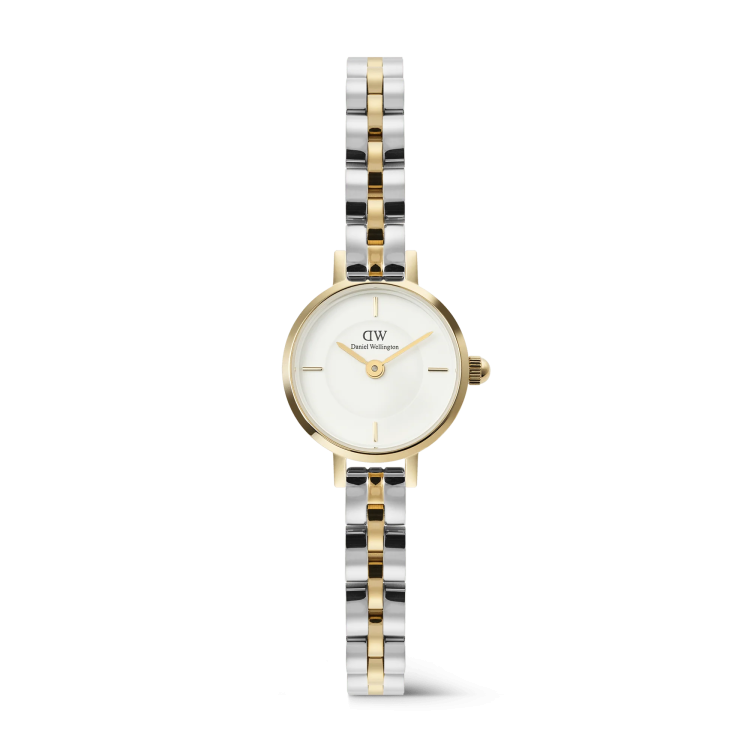 DANIEL WELLINGTON Petite Mini Arch 3-Link Two Tone Gold Stainless Steel Bracelet