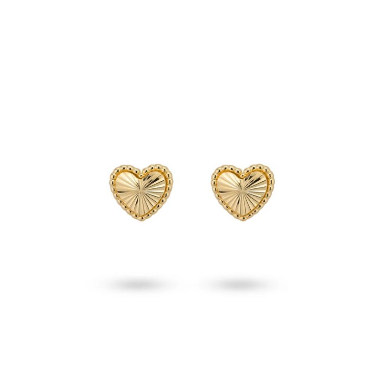 24KAE Heartshaped Earstud