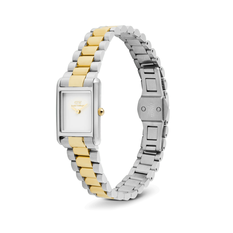 DANIEL WELLINGTON Bound Mini 3-Link Two Tone Gold Stainless Steel Bracelet
