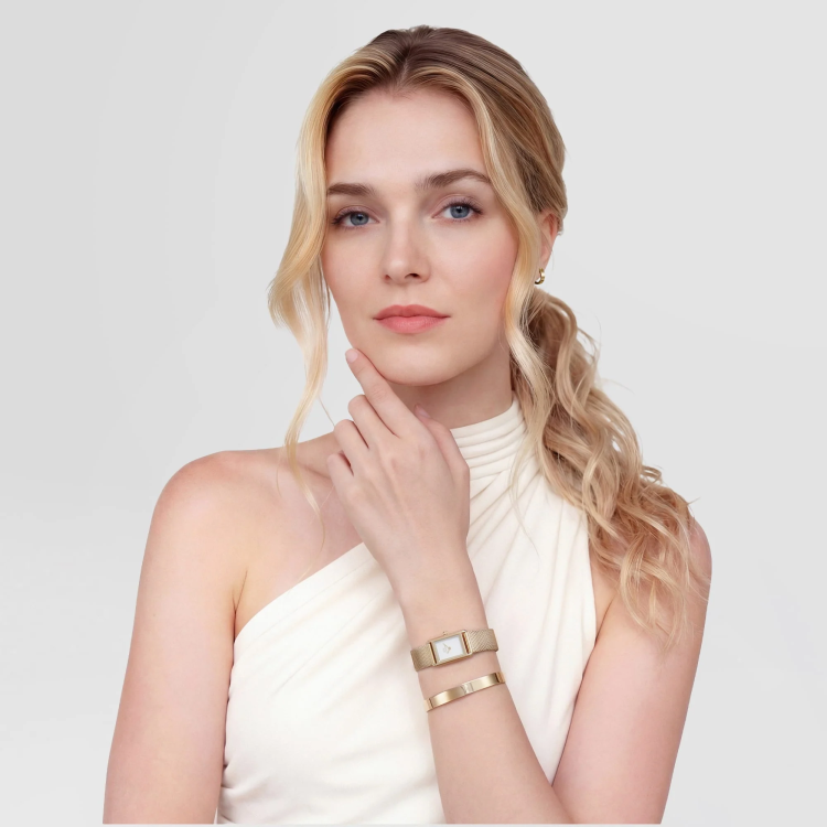 DANIEL WELLINGTON Bound Mini Evergold Gold Stainless Steel Bracelet 