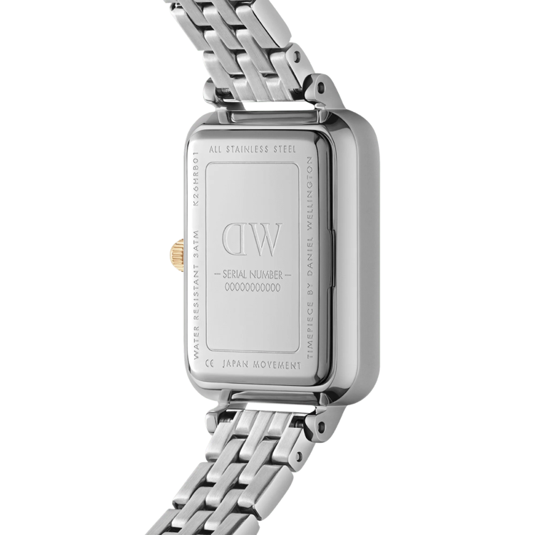 DANIEL WELLINGTON Quadro Lumine Bezel 5-Link Two-Tone MOP Stainless Steel Bracelet