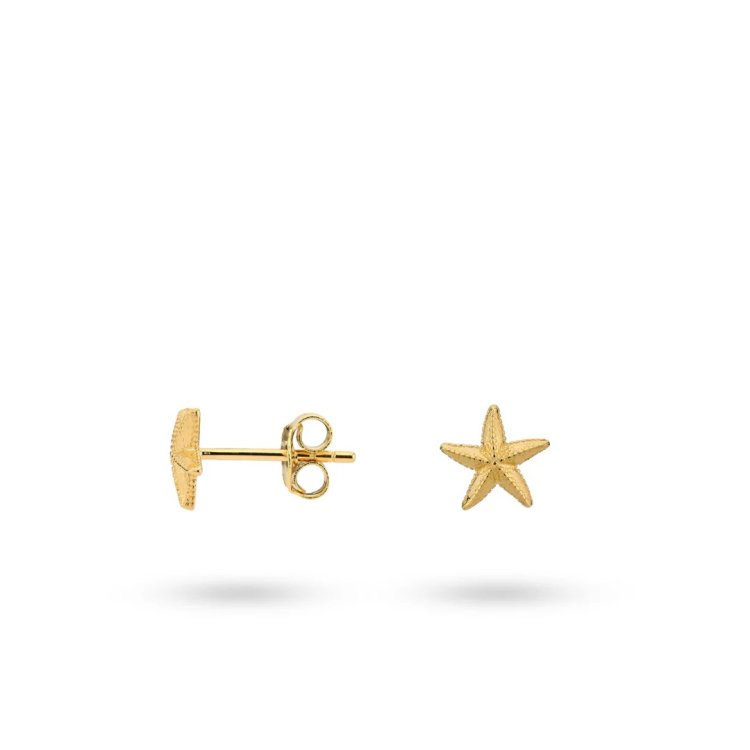 24KAE Earstud in Starfish Shape