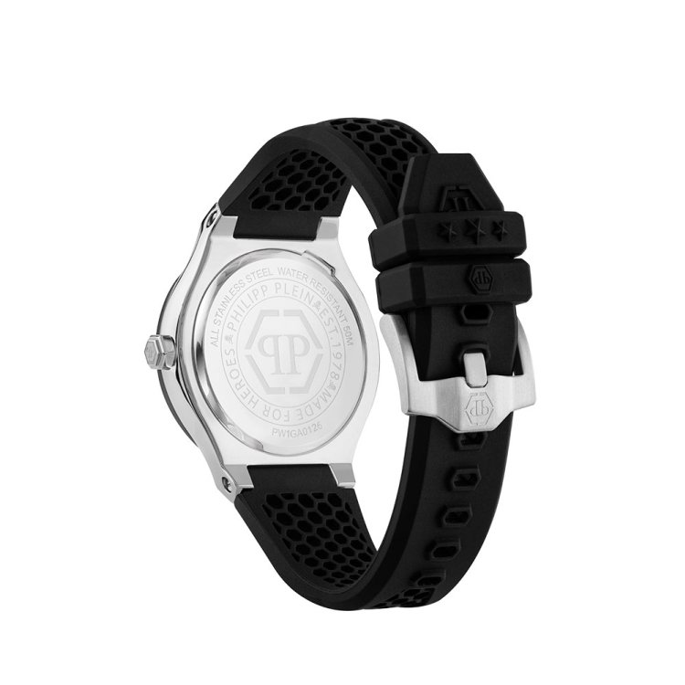 PHILIPP PLEIN Underdog Black Silicone Strap