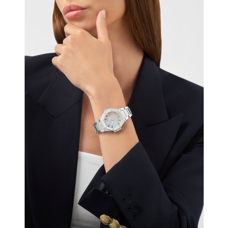 PHILIPP PLEIN Royal Prestige Crystals Silver Stainless Steel Bracelet