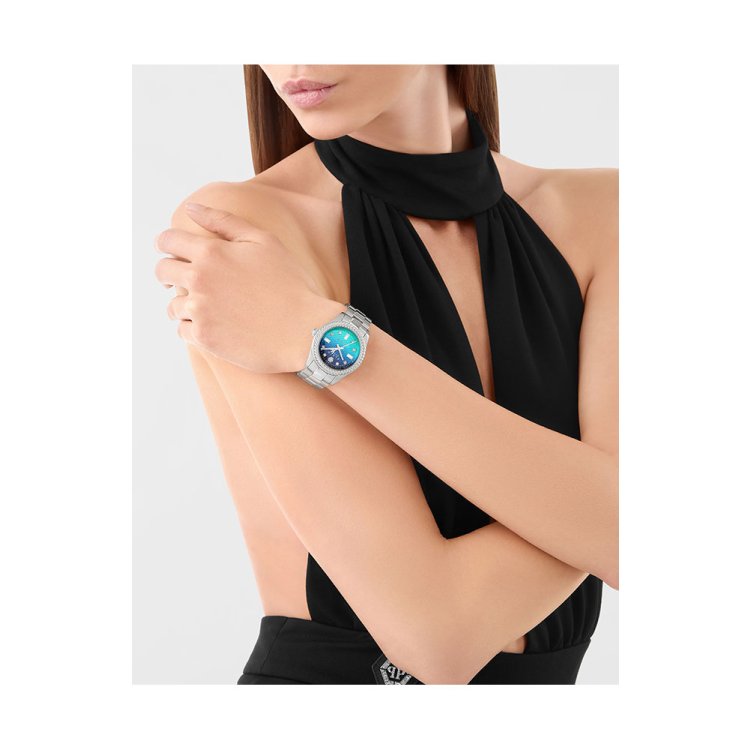 PHILIPP PLEIN Queen Crystals Silver Stainless Steel Bracelet
