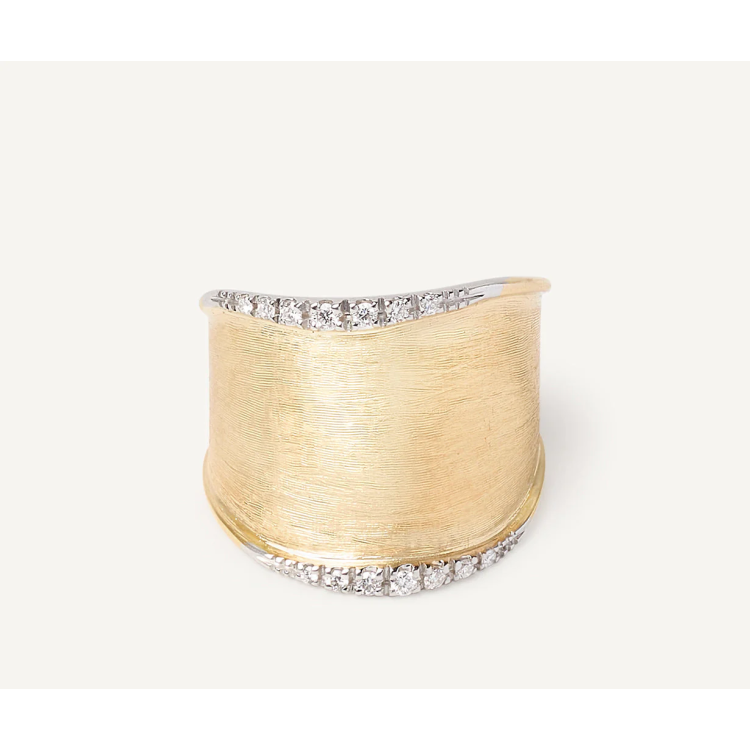 MARCO BICEGO LUNARIA Band Ring with Diamonds in Yellow Gold 18K