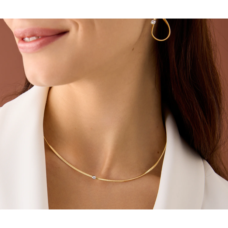 MARCO BICEGO MARRAKECH Necklace with Diamond in Yellow Gold 18K