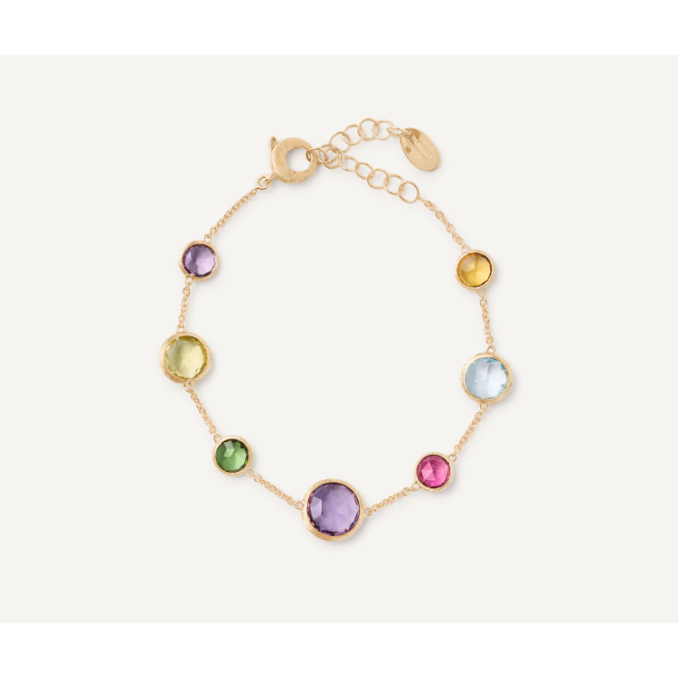 MARCO BICEGO JAIPUR COLOR Mixed Gemstone Light Bracelet in Yellow Gold 18K