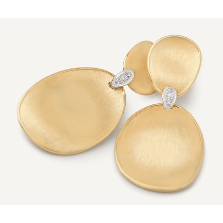 MARCO BICEGO LUNARIA DIAMONDS Chandelier Earrings with Diamond Accents in Yellow Gold 14K