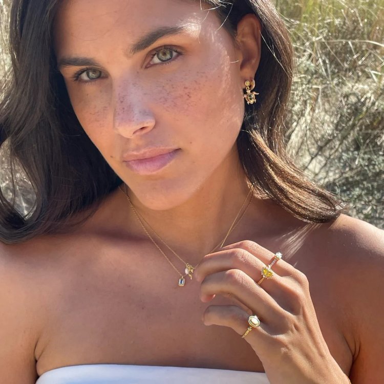 24KAE Earrings with Turtle and Green Stones