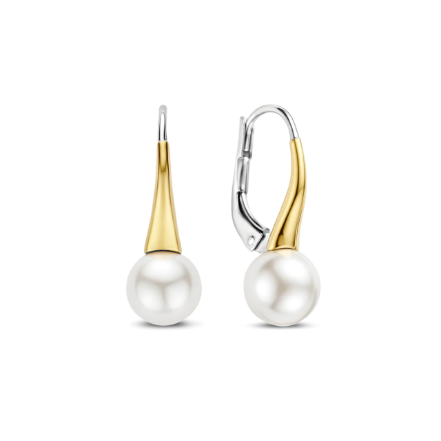 TI SENTO MILANO Two Tone Pearl Hoops in Silver 925