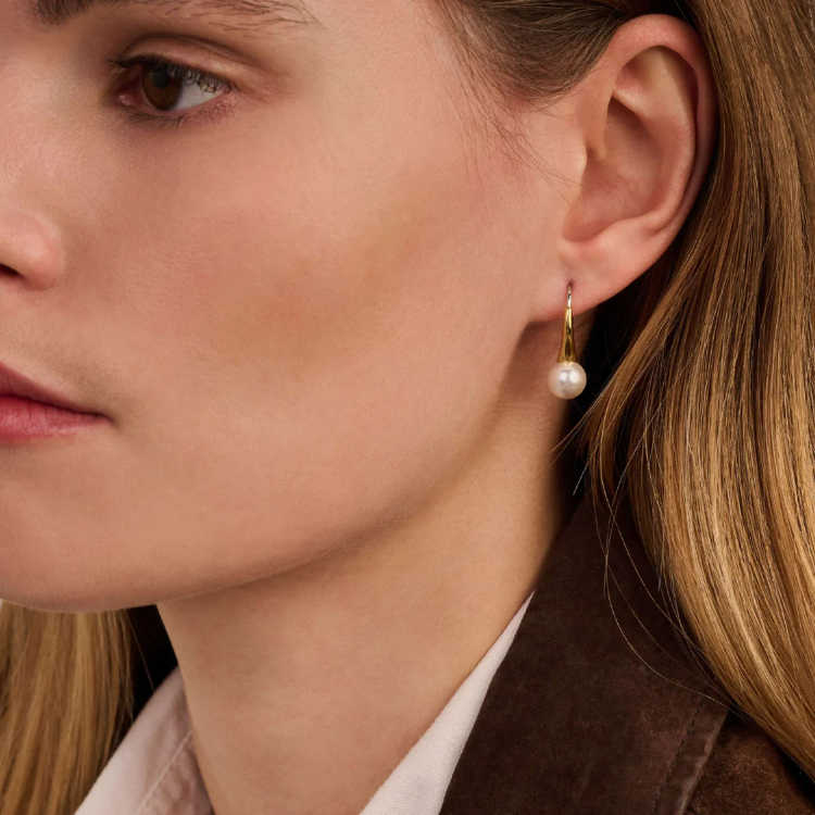 TI SENTO MILANO Two Tone Pearl Hoops in Silver 925