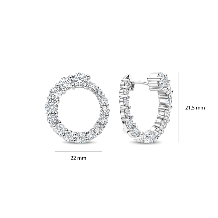 TI SENTO MILANO Twisted Earrings with Zircon in Silver 925