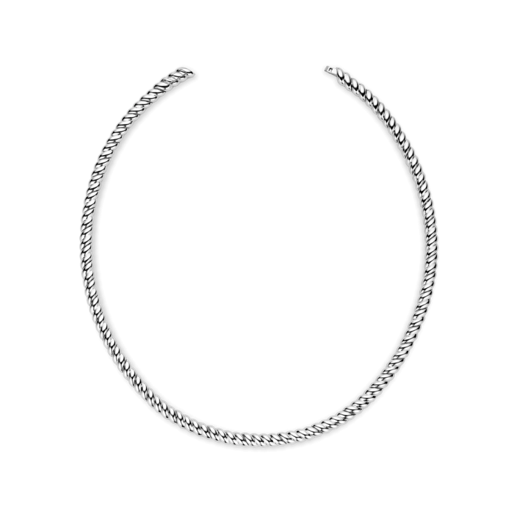 TI SENTO MILANO Vintage Ribbed Necklace in Silver 925