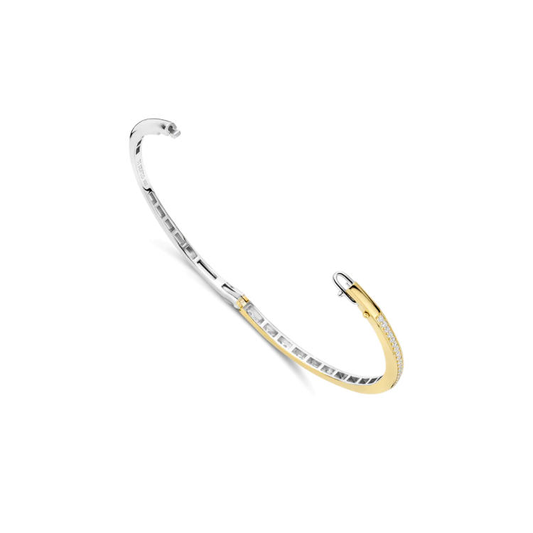 TI SENTO MILANO Classic Vermeil Bangle in Silver 925 with Zircons