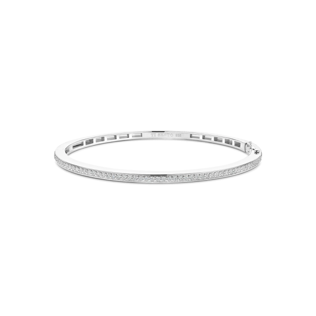 TI SENTO MILANO Classic Bangle in Silver 925 with Zircons