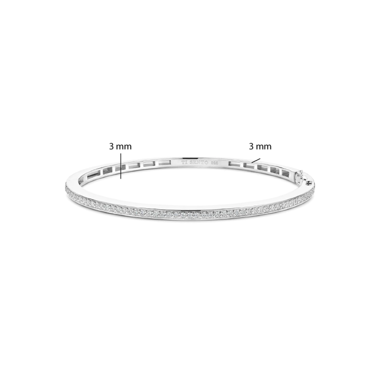 TI SENTO MILANO Classic Bangle in Silver 925 with Zircons