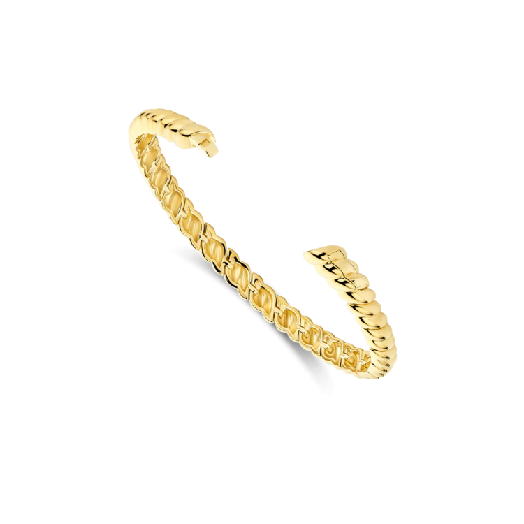 TI SENTO MILANO Vintage Ribbed Bangle in Silver 925