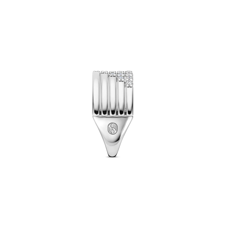 TI SENTO MILANO Stardust Layered Ring – L model in Silver 925 with Zircons