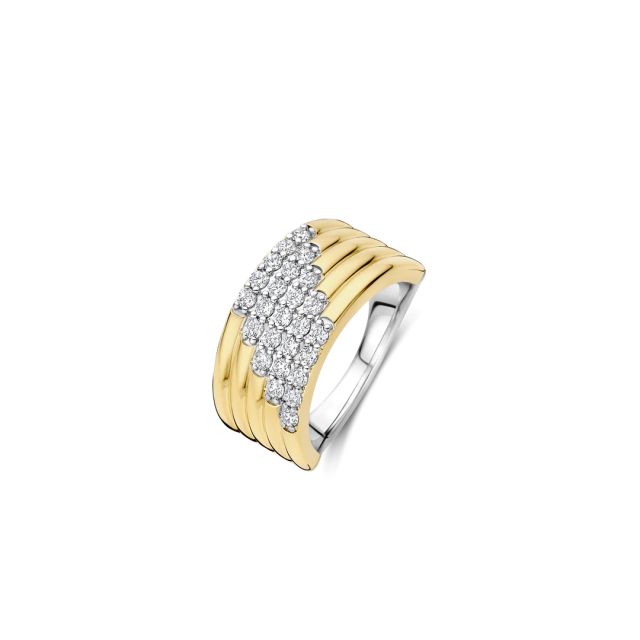 TI SENTO MILANO Stardust Layered Ring – L model in Silver 925 with Zircons