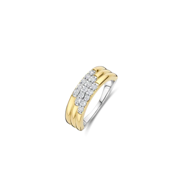 TI SENTO MILANO Stardust Layered Ring – M model in Silver 925 with Zircons