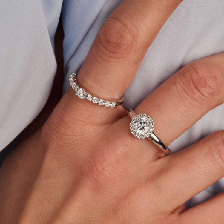 TI SENTO MILANO Classic Rosette Ring in Silver 925 with Zircons