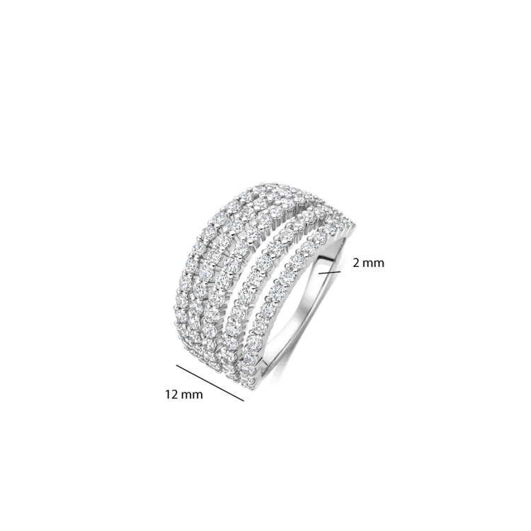 TI SENTO MILANO Stardust Ring – L model in Silver 925 with Zircons