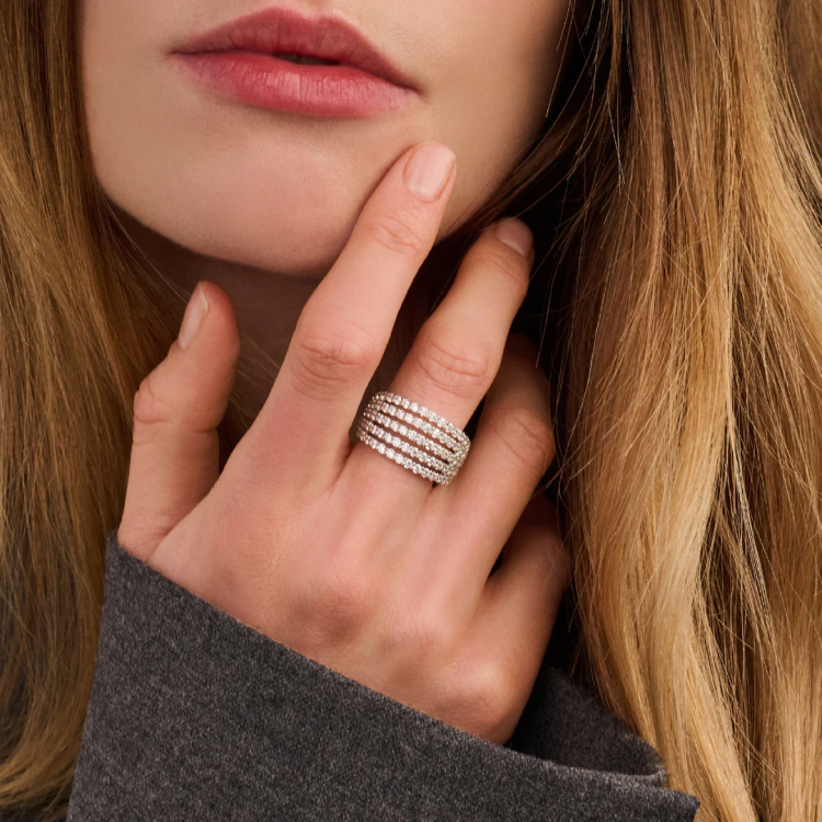 TI SENTO MILANO Stardust Ring – L model in Silver 925 with Zircons