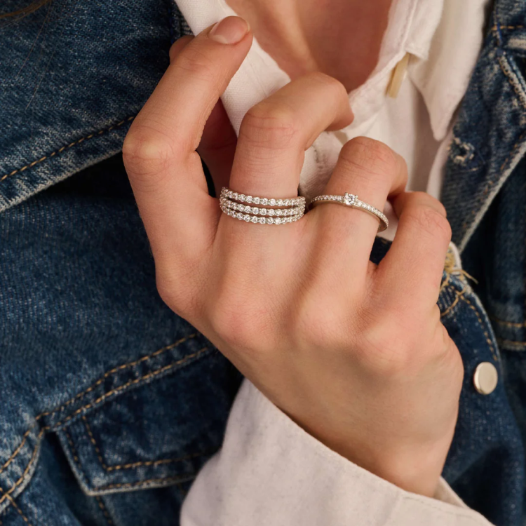 TI SENTO MILANO Stardust Ring – M model in Silver 925 with Zircons