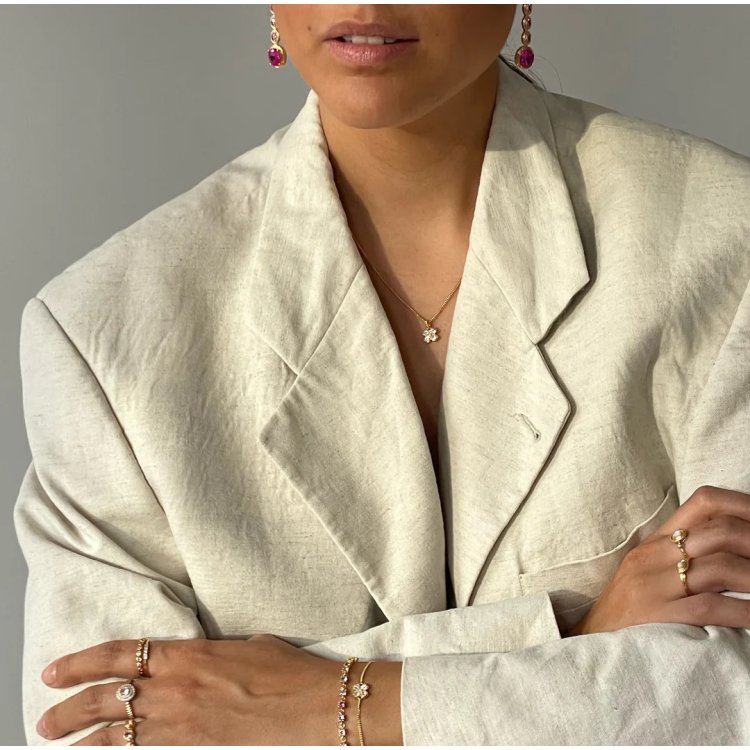 24KAE Necklace with Clover Pendant