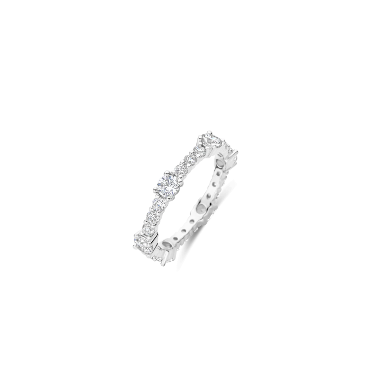 TI SENTO MILANO Eternity Tennis Ring in Silver 925 with Zircons