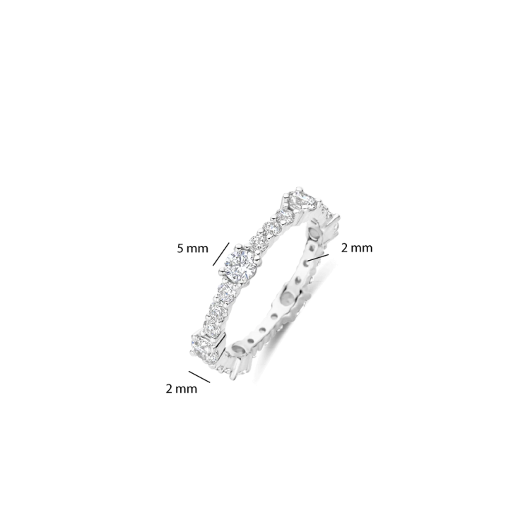 TI SENTO MILANO Eternity Tennis Ring in Silver 925 with Zircons