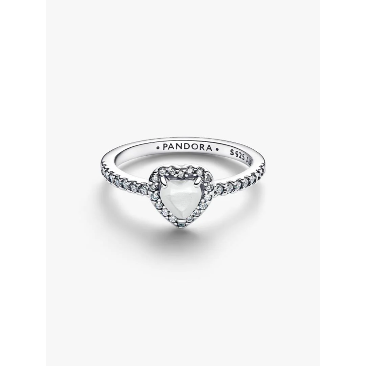 PANDORA TIMELESS Elevated White Heart Ring