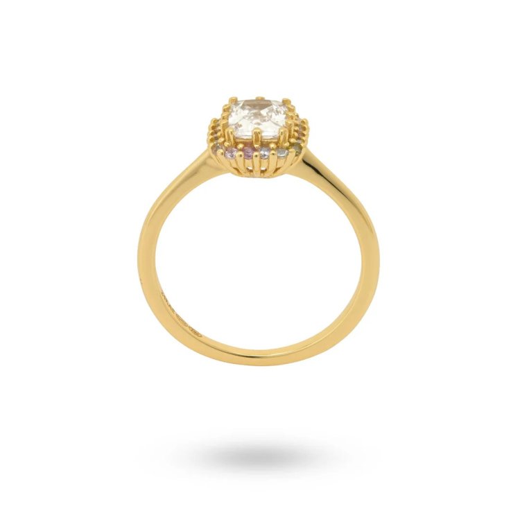 24KAE Ring with Colored Stones