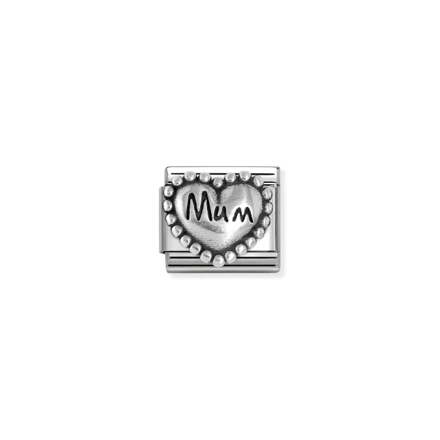 NOMINATION COMPOSABLE CLASSIC LINK MUM HEART IN 925 SILVER