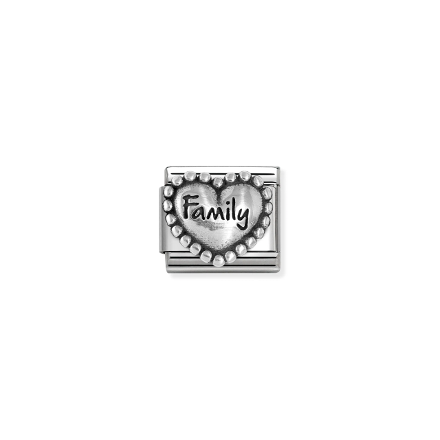 NOMINATION COMPOSABLE CLASSIC LINK FAMILY HEART IN 925 SILVER