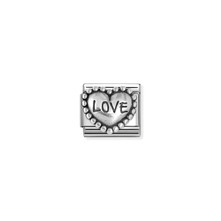 NOMINATION COMPOSABLE CLASSIC LINK LOVE HEART IN 925 SILVER