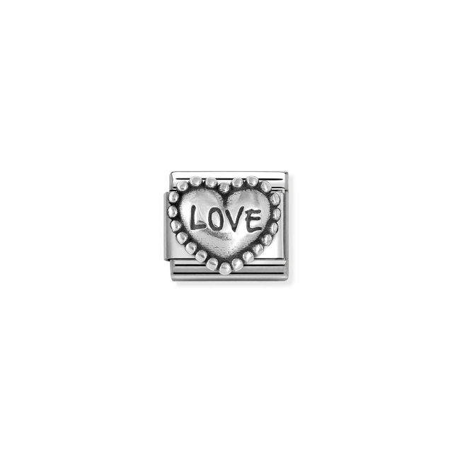 NOMINATION COMPOSABLE CLASSIC LINK LOVE HEART IN 925 SILVER