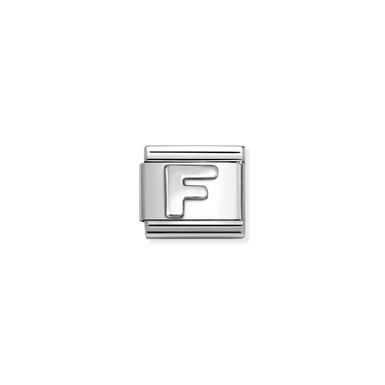 NOMINATION COMPOSABLE CLASSIC LINK LETTER F IN 925 SILVER