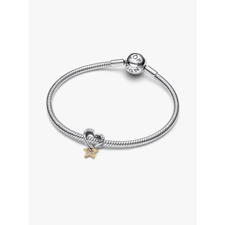 PANDORA MOMENTS Lucky Star and Heart Charm