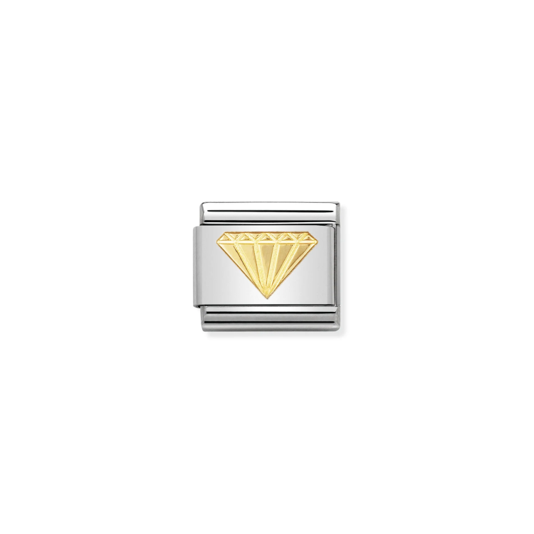 NOMINATION COMPOSABLE CLASSIC LINK DIAMOND IN 18K GOLD
